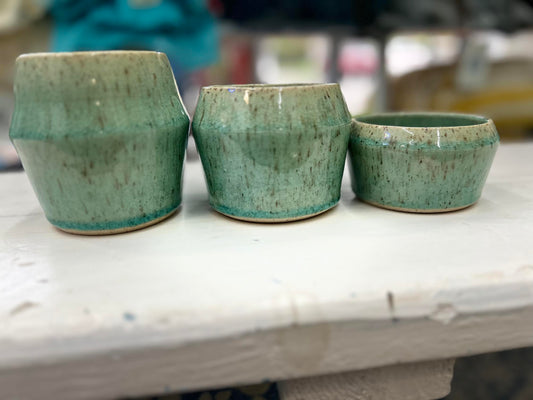 Hand Crafted Pottery Set of 3
