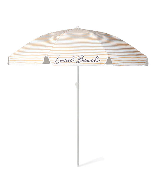 Golden Brush Stripe Beach Umbrella