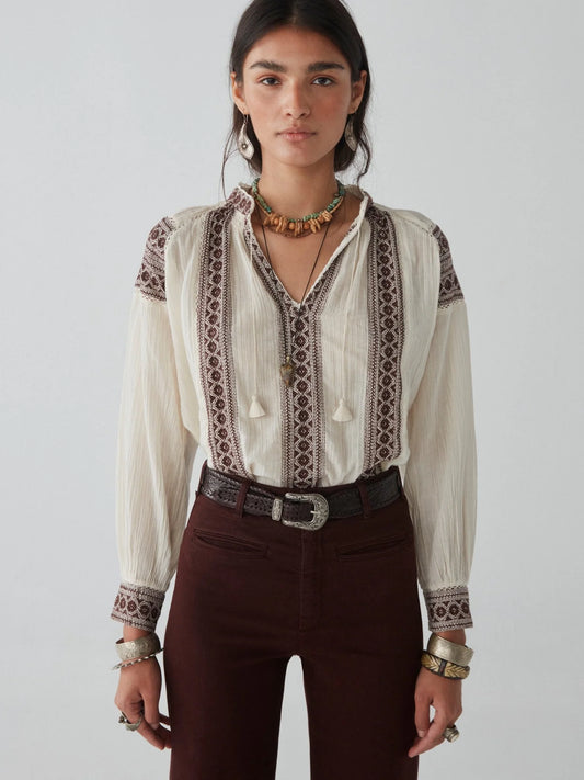 Audrey Blouse - Carnaby Chocolate