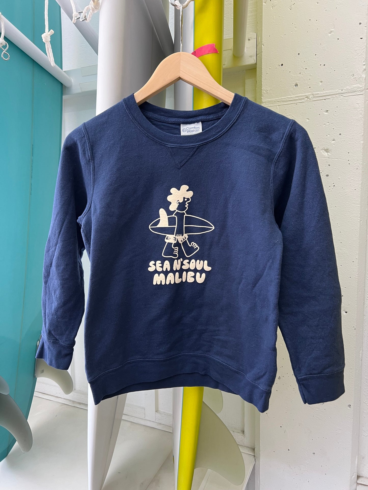 Sea N' Soul Malibu Crewneck Sweater - Navy