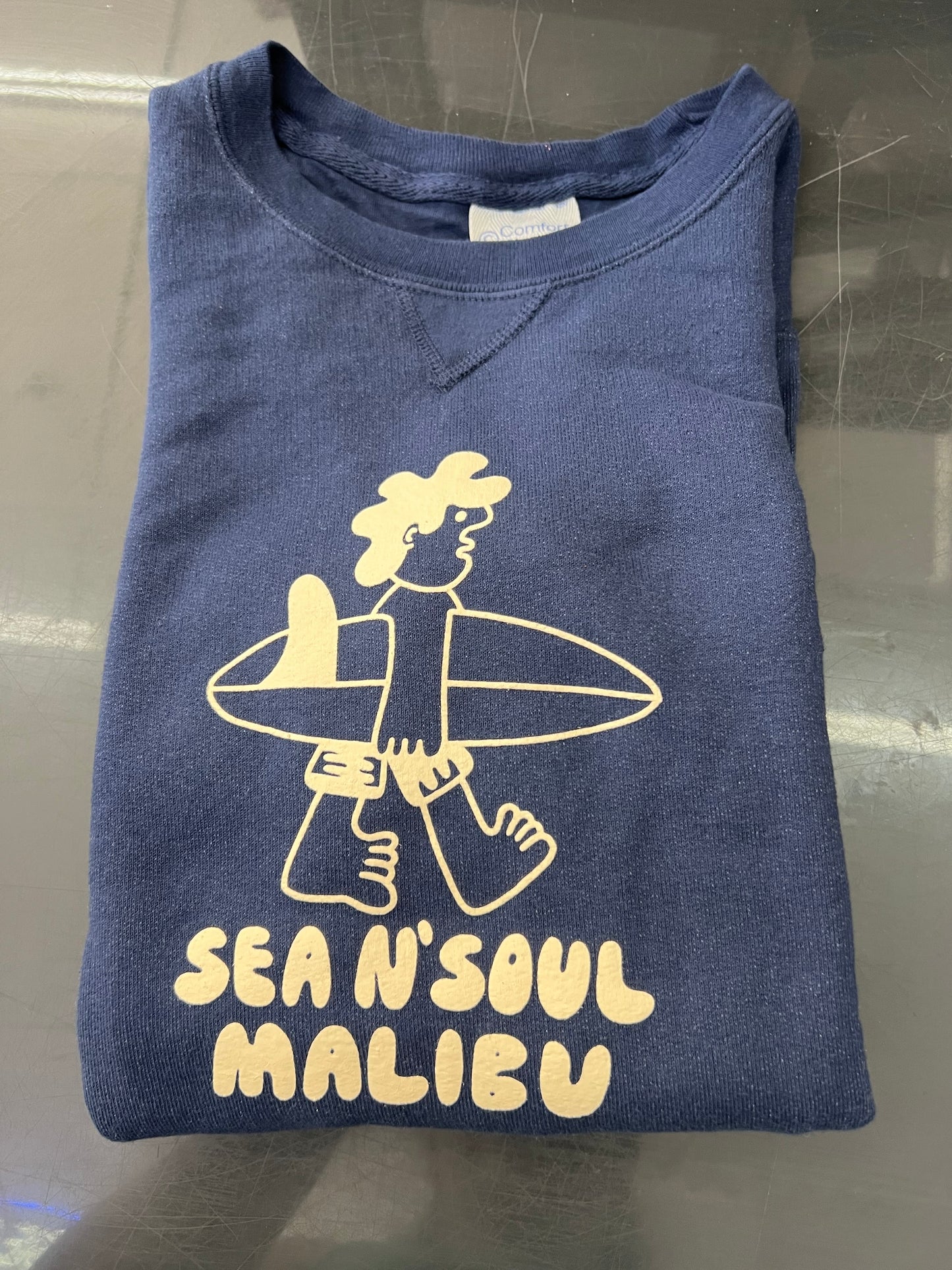 Sea N' Soul Malibu Crewneck Sweater - Navy