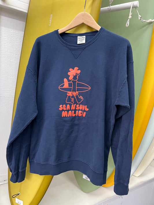 Sea N' Soul Shop Crewneck Sweater - Navy