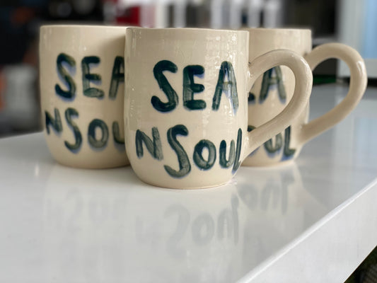 Hand sculpted Sea N Soul Mugs Large