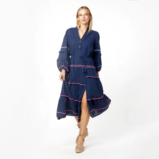 Pheobe Cotton Dress blue