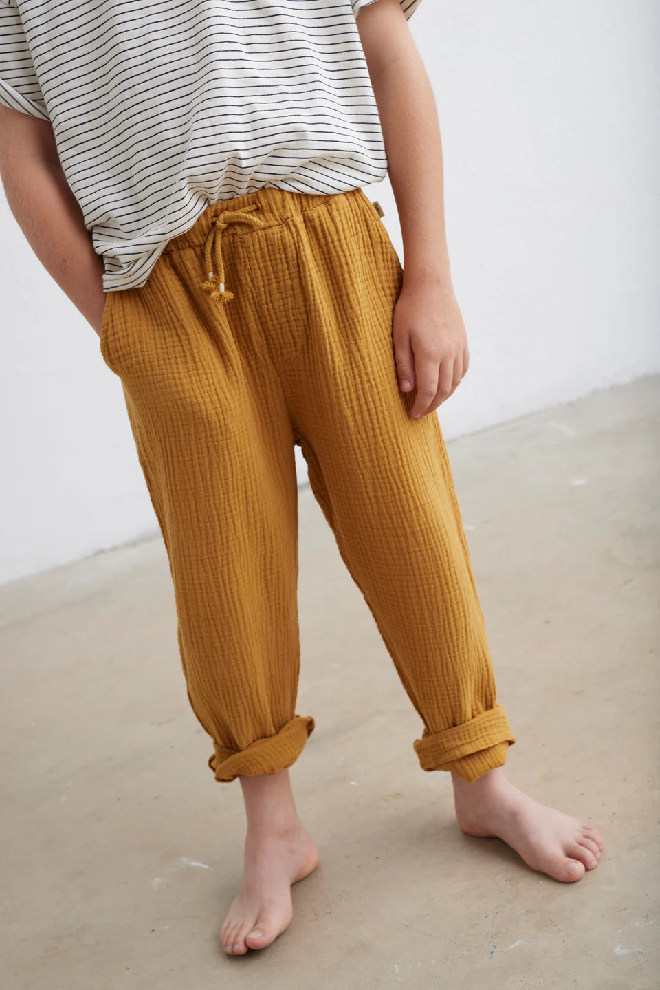 SOFT GAUZE PANTS-OIL