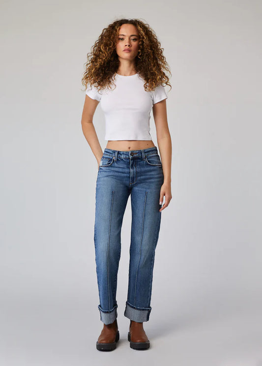 Vincent High Rise Long Wide Leg Jeans