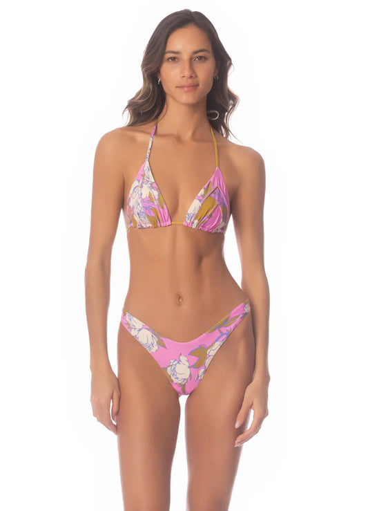Pink Fiore Splendour Regular Rise Thin Side Bikini Bottom