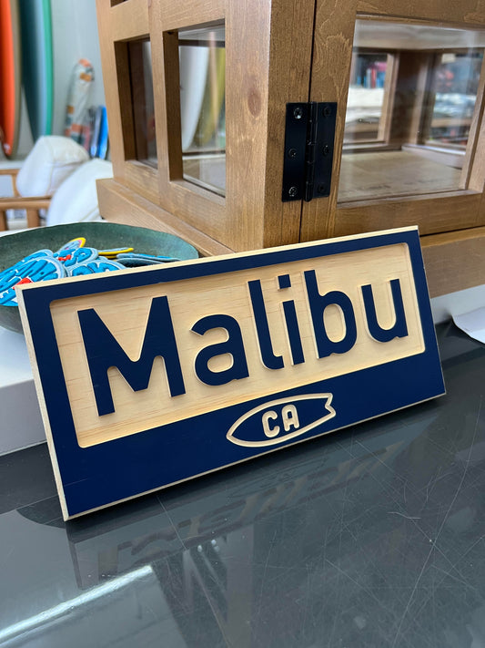 Wooden Malibu Sign