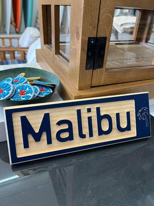 Wooden Malibu Sign