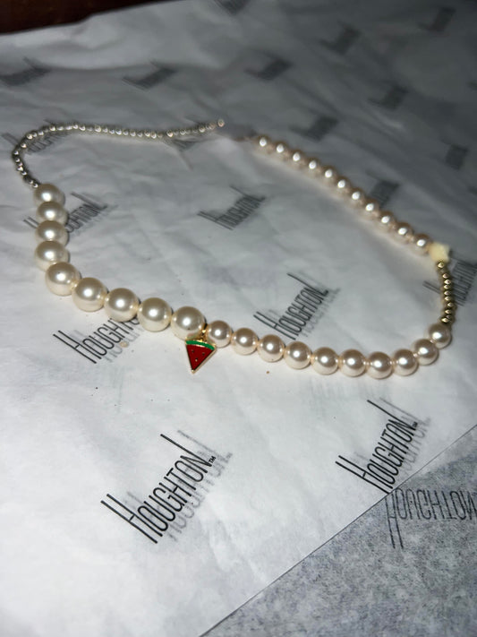 Watermelon Pearl Necklace