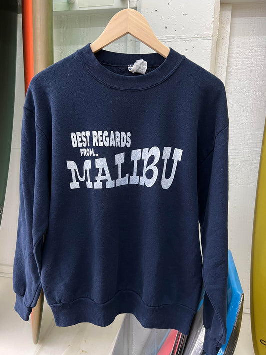 Vintage Malibu Postcard Best Regards Crewneck Sweater