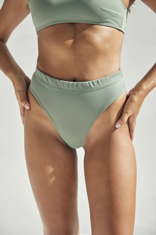 Noserider Surf Bikini Bottom in Sage Green