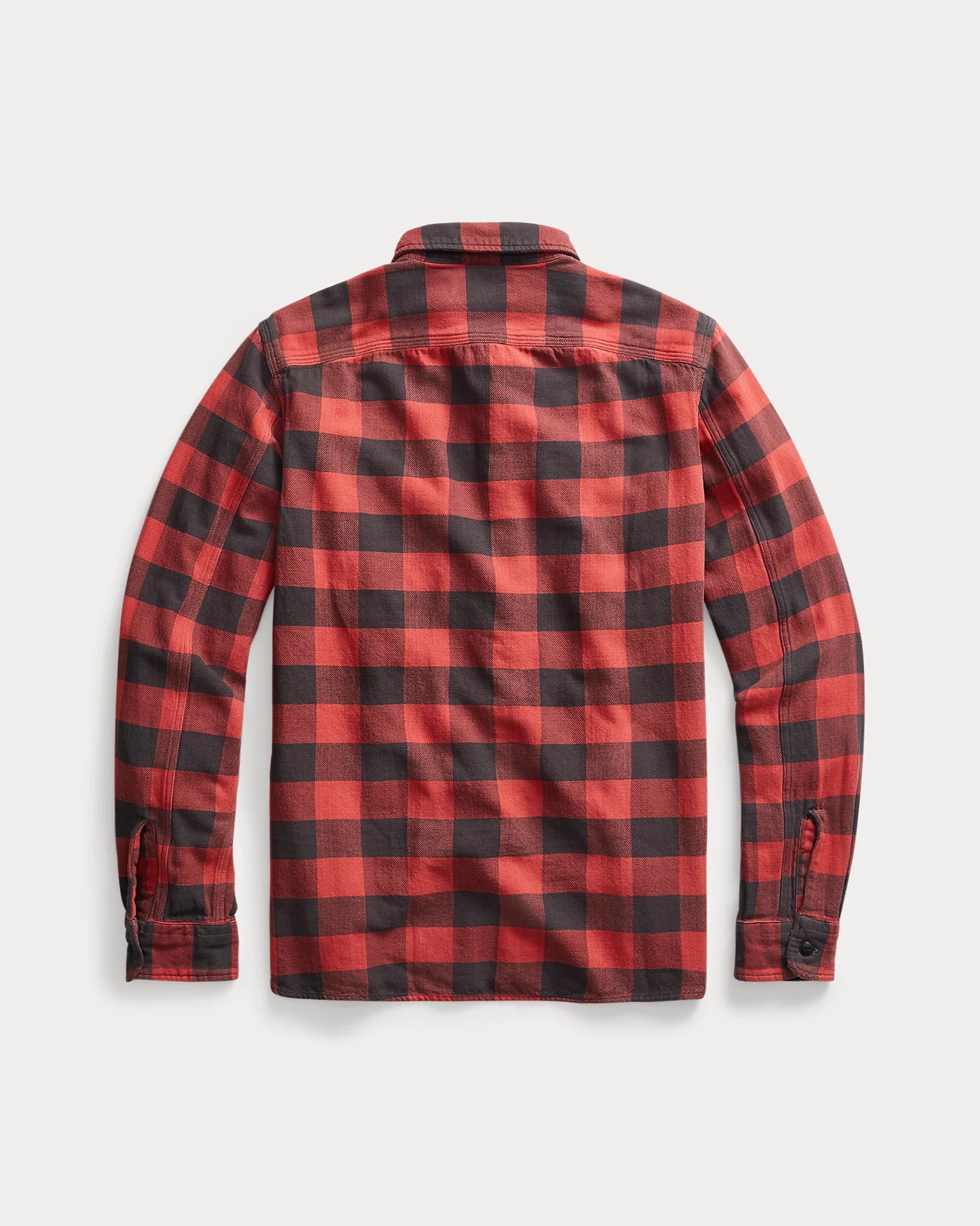 Plaid Twill Workshirt-RED/BLACK