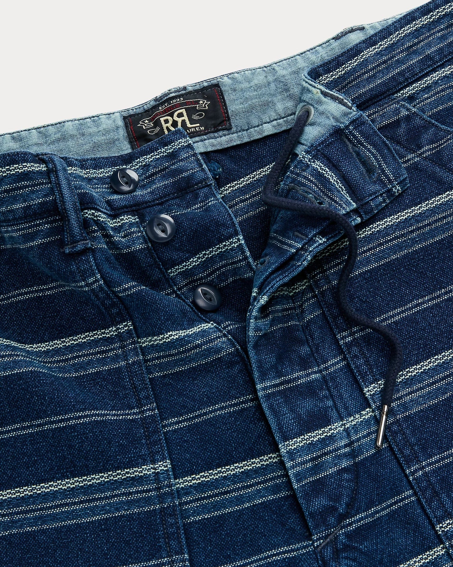 RRL - Indigo Striped Dobby Short