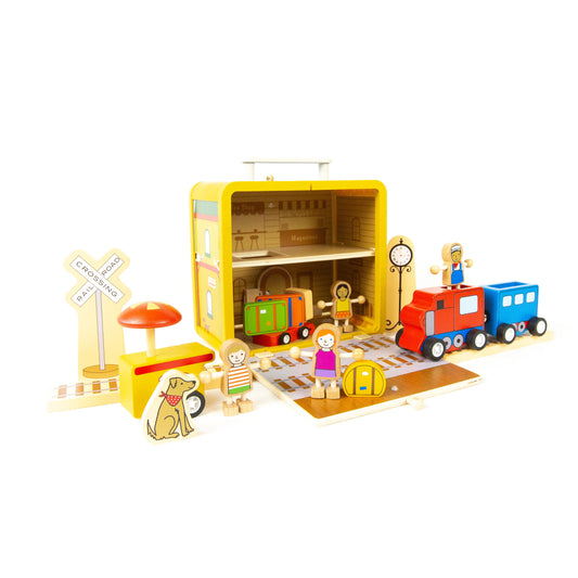 Train Station Suitcase Toy Set